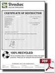Certificate of destruction download